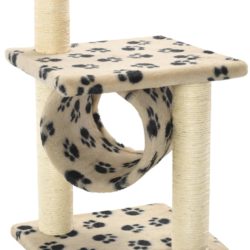 Kloretre med klorestolper i sisal 65 cm poteavtrykk beige