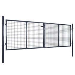 Hageport netting galvanisert stål 289×100 cm grå