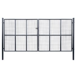 Hageport netting galvanisert stål 400×175 cm grå