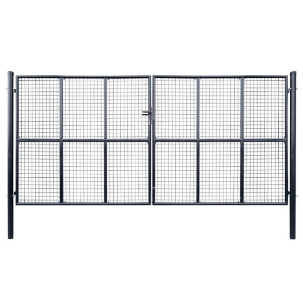 Hageport netting galvanisert stål 400×175 cm grå