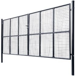 Hageport netting galvanisert stål 400×175 cm grå