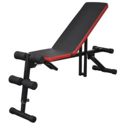 Justerbar situp-benk med vektstang og manualsett 30,5 kg