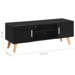 TV-benk svart 120x40x46 cm MDF