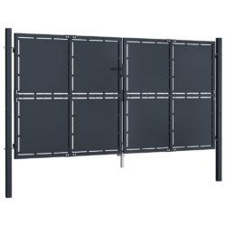 Hageport stål 300×125 cm antrasitt