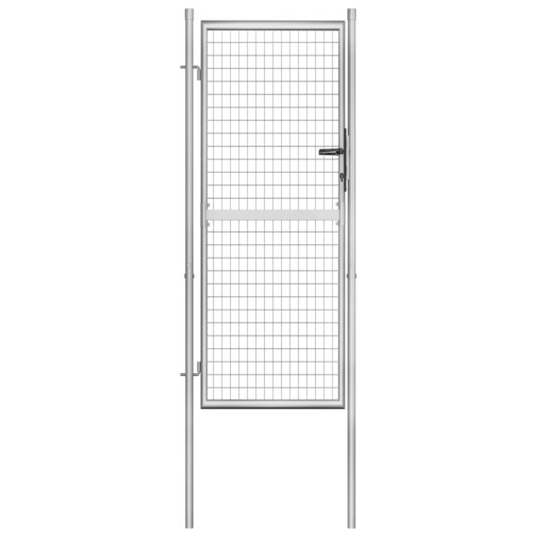 Hageport galvanisert stål 105×250 cm sølv