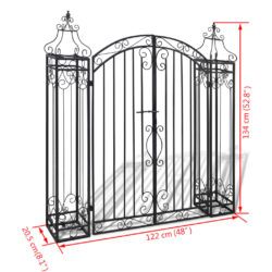 Dekorativ hageport smijern 122×20,5×134 cm