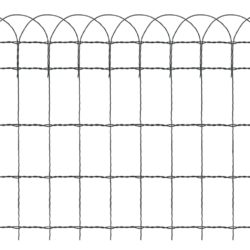 Hagegrensegjerde pulverlakkert jern 10×0,65 m