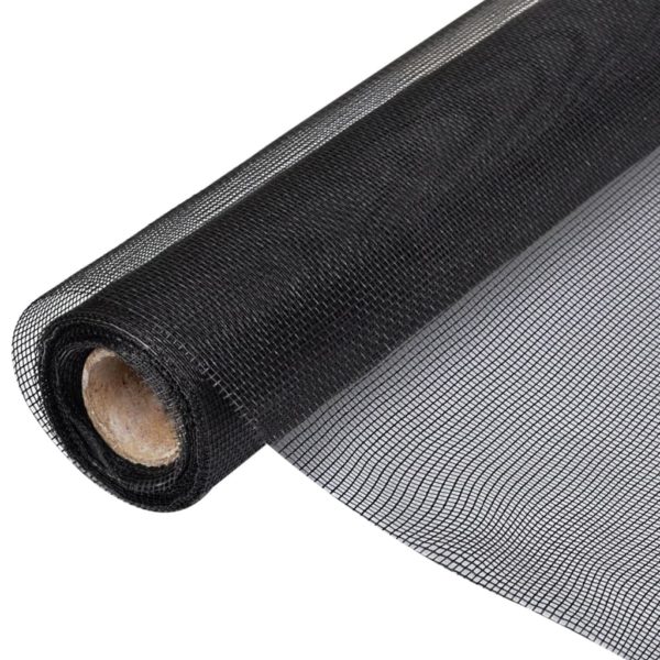 Nettingskjerm glassfiber 100×500 cm svart