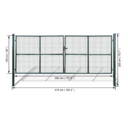 Hageport i netting 415×200 cm / 400×150 cm