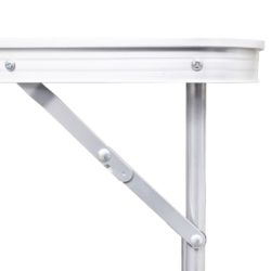 Sammenleggbart campingbord med 4 krakker aluminium 120×60 cm