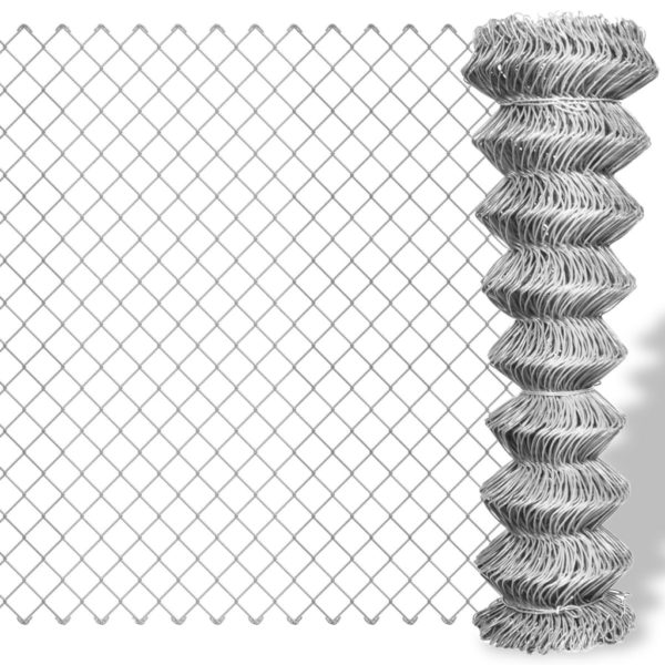 Kjedegjerde galvanisert stål 25×1,25 m sølv