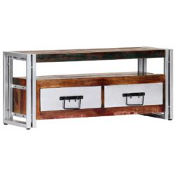 TV-benk 90x30x40 cm gjenvunnet heltre