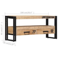 TV-benk 100x30x45 cm heltre mango