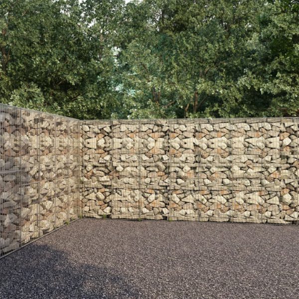 Gabion med topp- og bunndekke galvanisert stål 600x30x200 cm