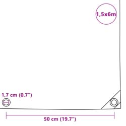 Presenning 650 g/m² 1,5×6 m grå