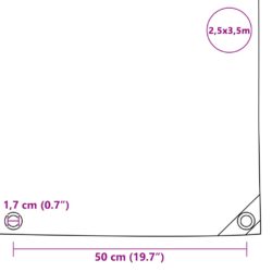 Presenning 650 g/m² grå 2,5×3,5 m