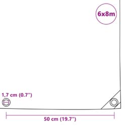 Presenning 650 g/m² 6×8 m grå