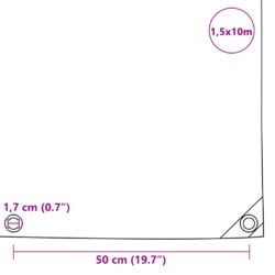 Presenning 650 g/m² 1,5×10 m grønn