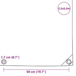 Presenning 650 g/m² 2,5×3,5 m grønn