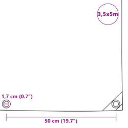 Presenning 650 g/m² 3,5×5 m grønn