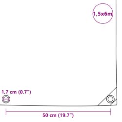 Presenning 650 g/m² 1,5×6 m hvit