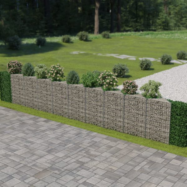 Gabion galvanisert stål 630x30x100 cm