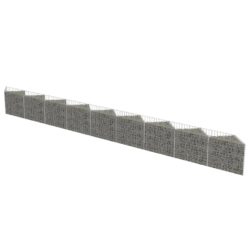 Gabion galvanisert stål 630x30x50 cm