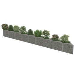 Gabion galvanisert stål 630x30x50 cm