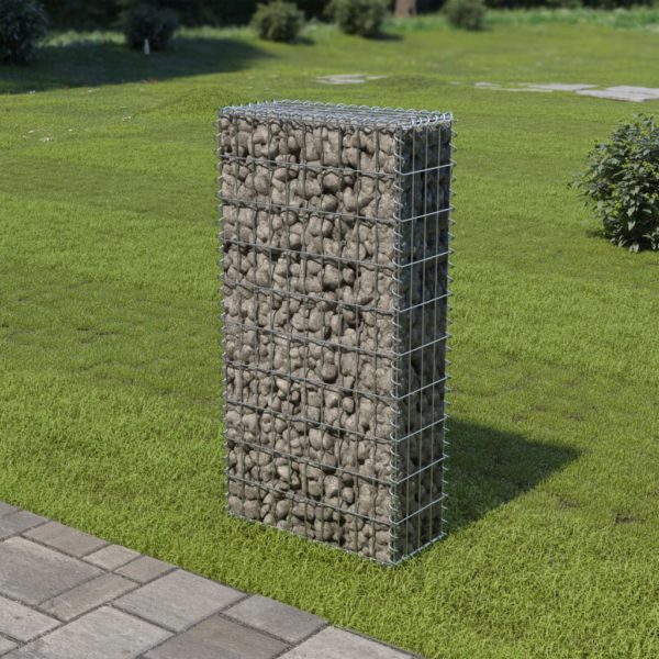 Gabion med topp- og bunndekke galvanisert stål 50x20x100 cm