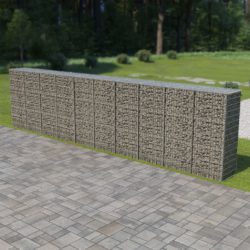 Gabion med topp- og bunndekke galvanisert stål 600x50x150 cm