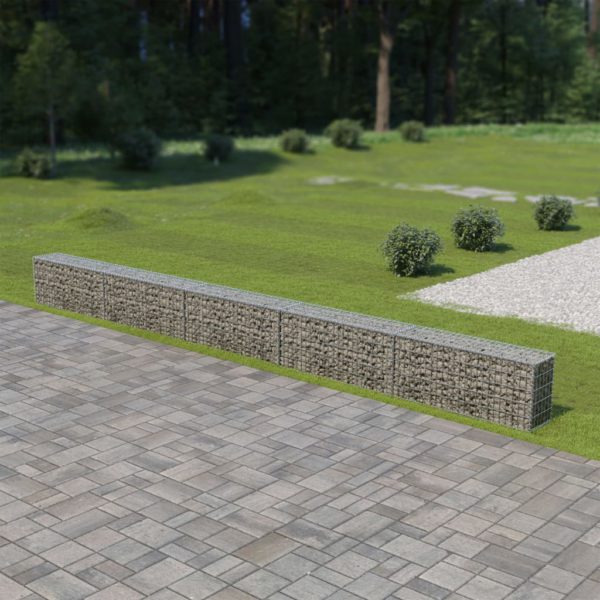 Gabion med topp- og bunndekke galvanisert stål 600x30x50 cm