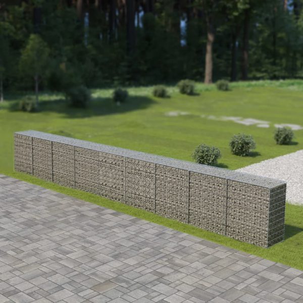 Gabion med topp- og bunndekke galvanisert stål 900x50x100 cm