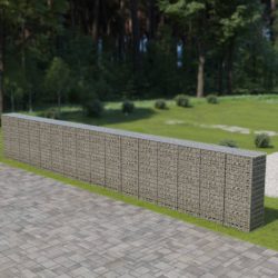 Gabion med topp- og bunndekke galvanisert stål 900x50x150 cm