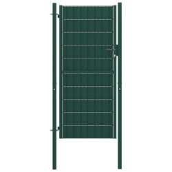 Hageport PVC og stål 100×124 cm grønn