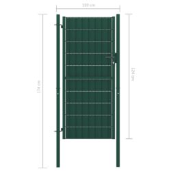 Hageport PVC og stål 100×124 cm grønn