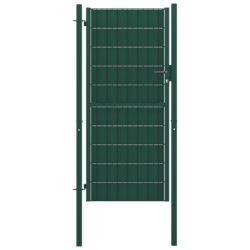 Hageport PVC og stål 100×204 cm grønn