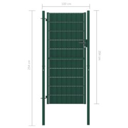 Hageport PVC og stål 100×204 cm grønn