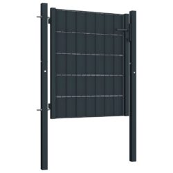 Hageport PVC og stål 100×81 cm antrasitt