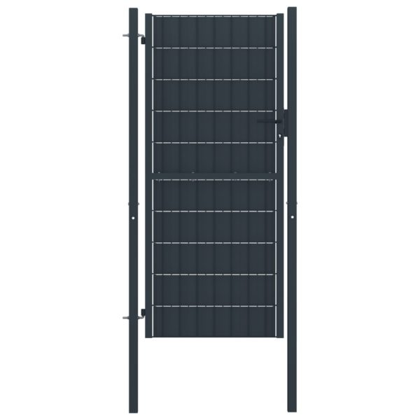 Hageport PVC og stål 100×164 cm antrasitt