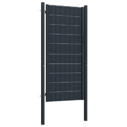 Hageport PVC og stål 100×164 cm antrasitt