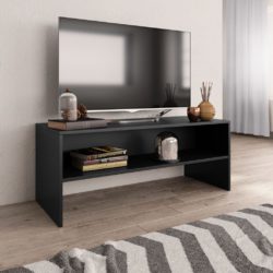 TV-benk svart 100x40x40 cm konstruert tre