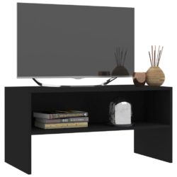 TV-benk svart 80x40x40 cm konstruert tre