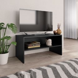 TV-benk svart 80x40x40 cm konstruert tre