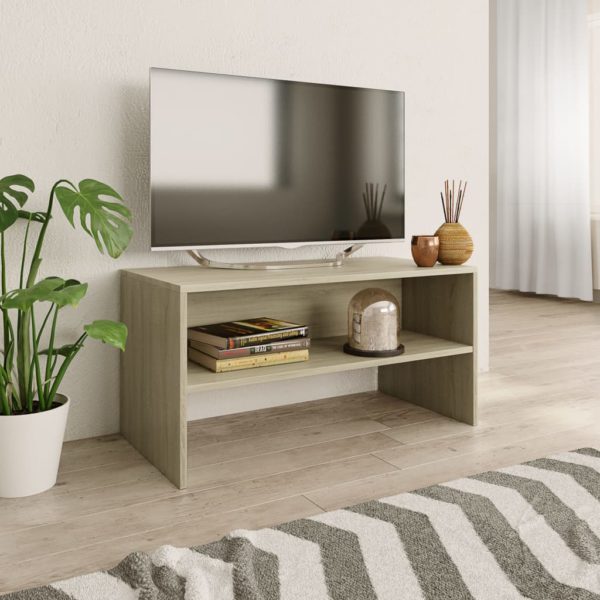 TV-benk sonoma eik 80x40x40 cm konstruert tre