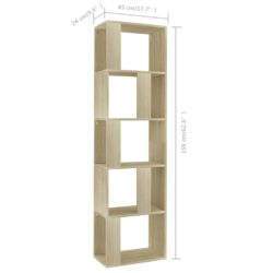 Bokhylle/Romdeler sonoma eik 45x24x159 cm konstruert tre