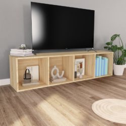 Bokhylle/TV-benk sonoma eik 36x30x143 cm sponplate