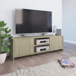 TV-benk sonoma eik 120x30x37,5 cm konstruert tre