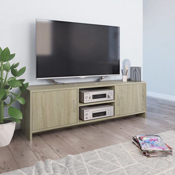 TV-benk sonoma eik 120x30x37,5 cm konstruert tre