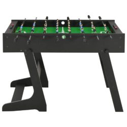 Sammenleggbart fotballbord 121x61x80 cm svart