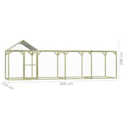 Kyllingbur 6×1,5×2 m impregnert furu